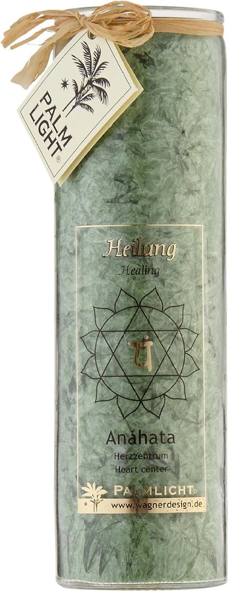 Chakra Candle – Green, 20 cm, 100 Hours Burning Time, Crystal Look, High-Quality for Indoor and Outdoor Use - ShopVlot