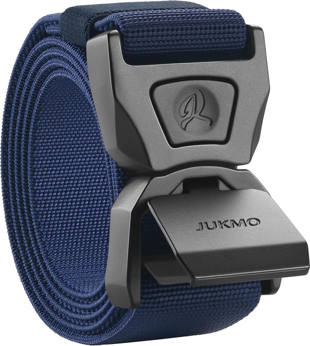 JUKMO Quick Release Tactical Belt, Military Work 1.5" Nylon Web Golf Belt With Heavy Duty Seatbelt Buckle, Blue - ShopVlot