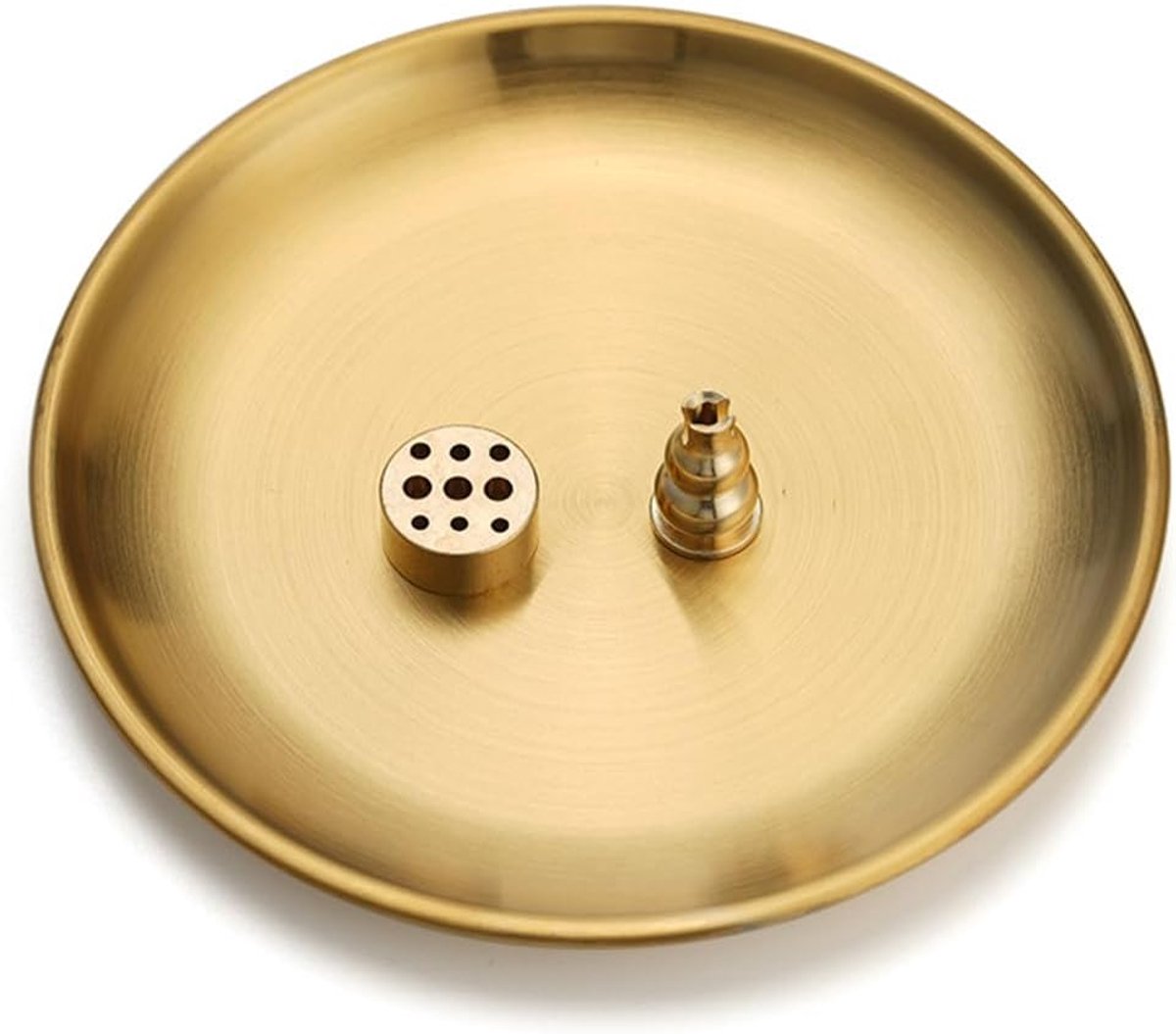 WUSJCOF 3-in-1 Brass Incense Stick Holder (9 Holes) Meditation Accessories Incense Stick Holder for Home, Office - ShopVlot