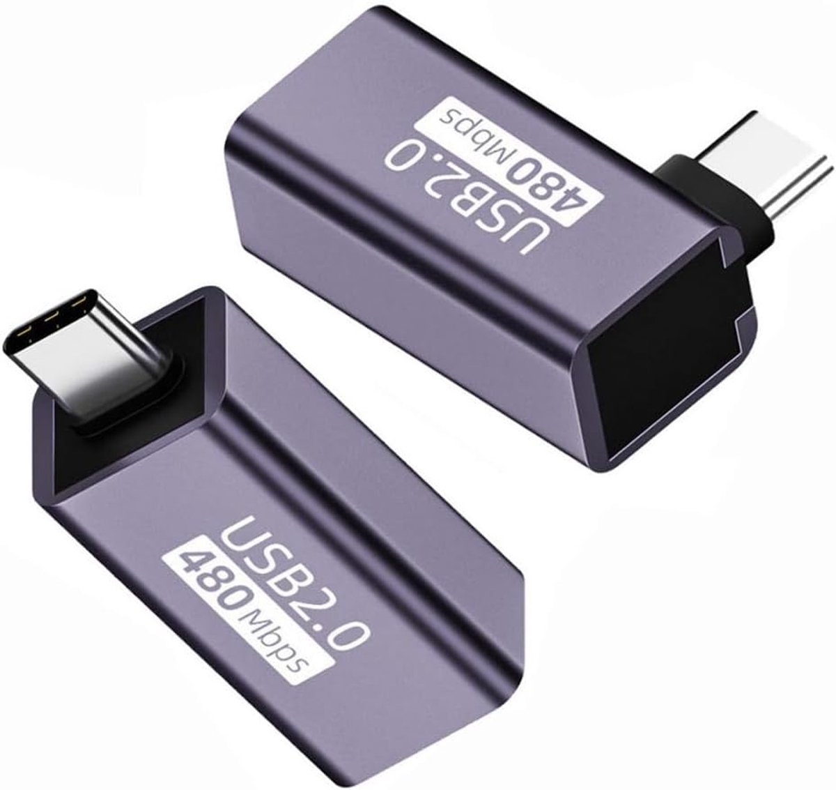 USB C naar USB 2.0 Type B printeradapter - 2 stuks - hoge snelheid 480 Mbit/s - ideaal voor scanner en printer - ShopVlot