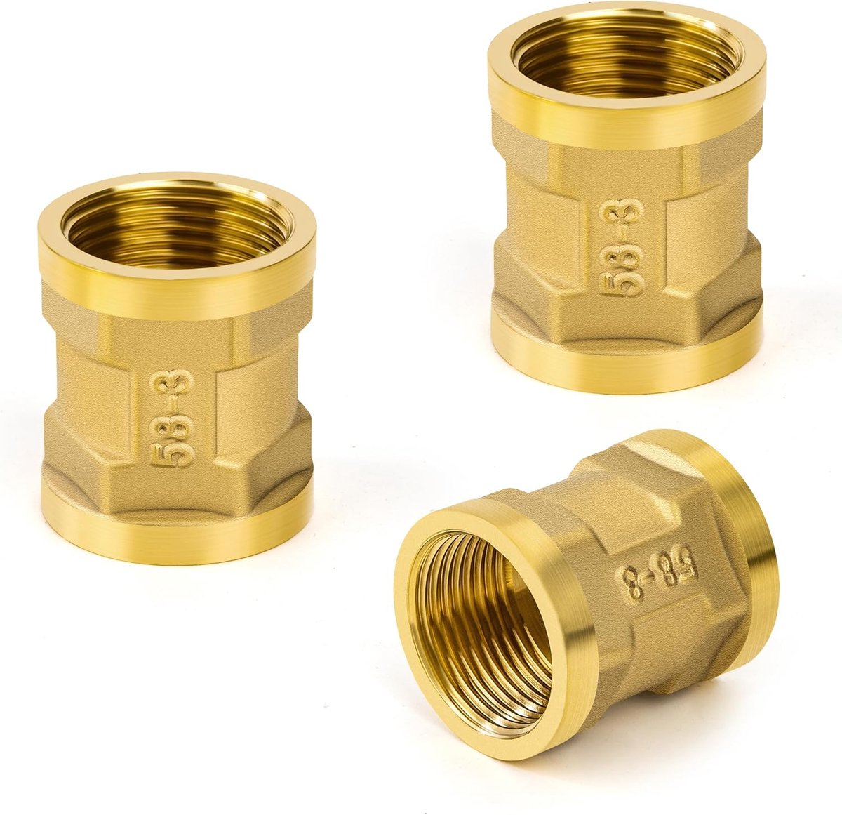 Hose connector 3/4" - messing bushing - hexagonale koppeling - ideaal voor slangaansluitingen - ShopVlot