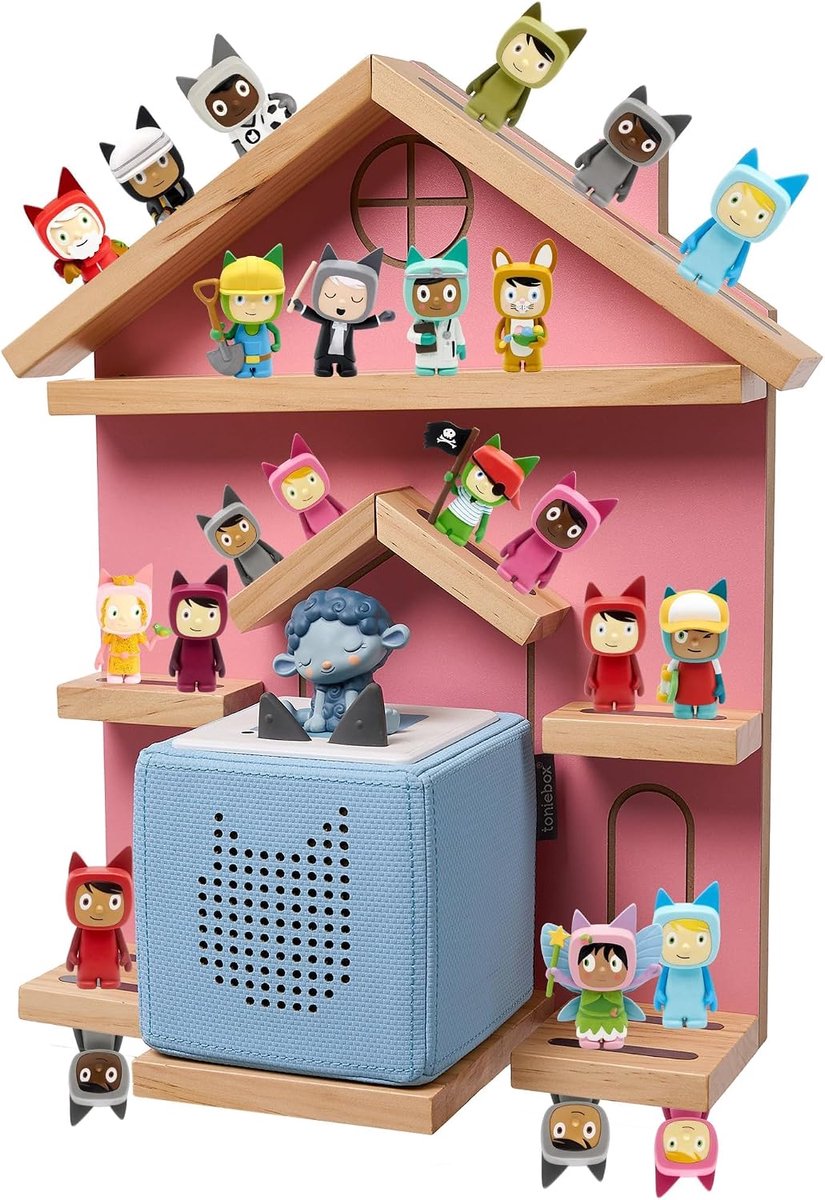 Tonie rek compatibel met Toniebox 1 en 2 - roze - voor Tonie plank - ruimtelijk en decoratief - ShopVlot