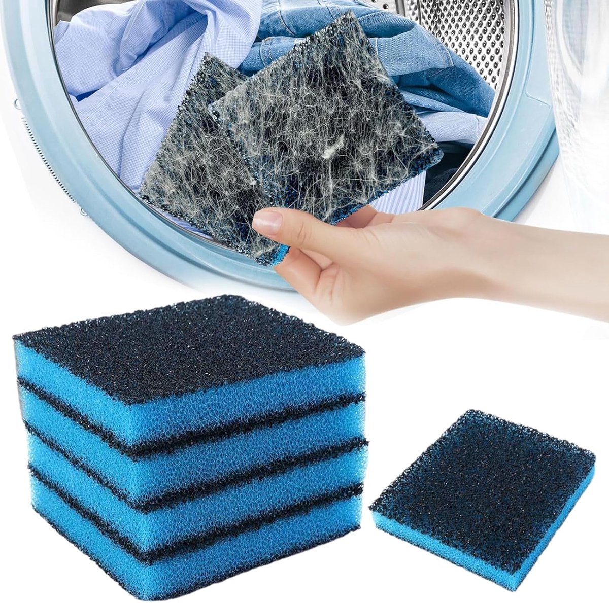 Huisdierenhaarverwijderaar - Herbruikbare haarvanger - Voor wasmachine - Verwijdert honden- en kattenhaar - ShopVlot