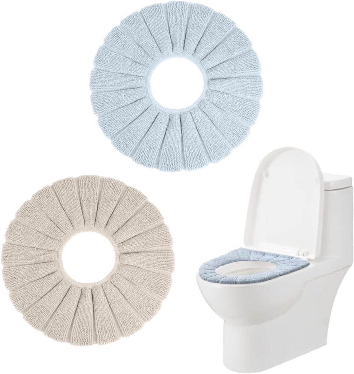 Toiletzitting Cover Set - Zacht en Warm - O-Vormig Gebreid - Voor Comfortabel Gebruik - ShopVlot