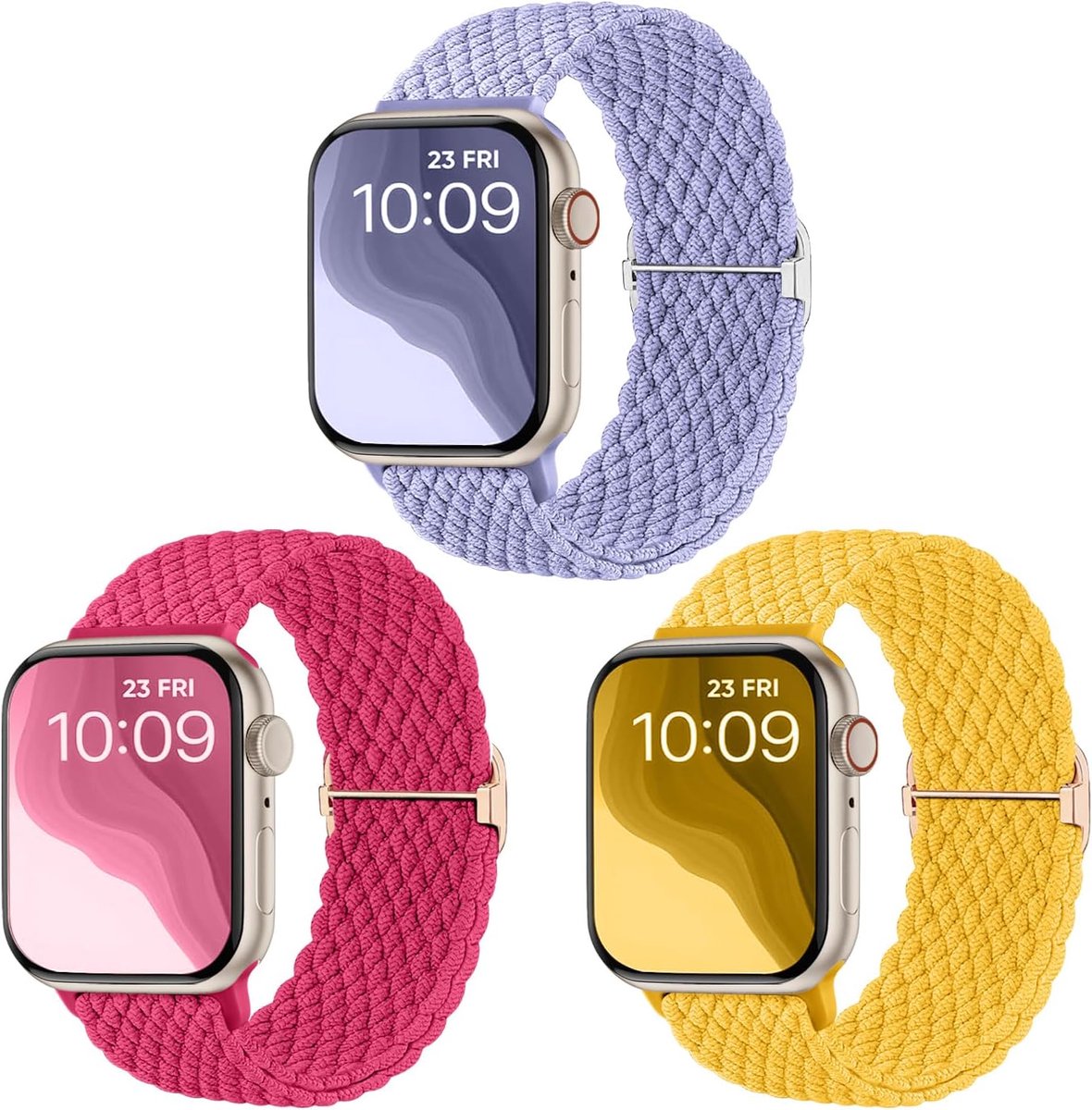 Elastische Sportband voor Apple Watch 40mm 38mm 41mm - Nylon Gevlochten Strap - Comfortabel en Ademend - ShopVlot