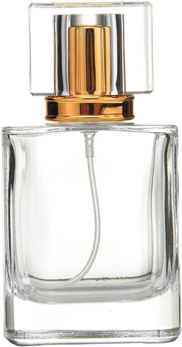 Perfume atomizer 50ml - glazen refillable sprayfles - goudkleurig - ideaal voor onderweg - ShopVlot