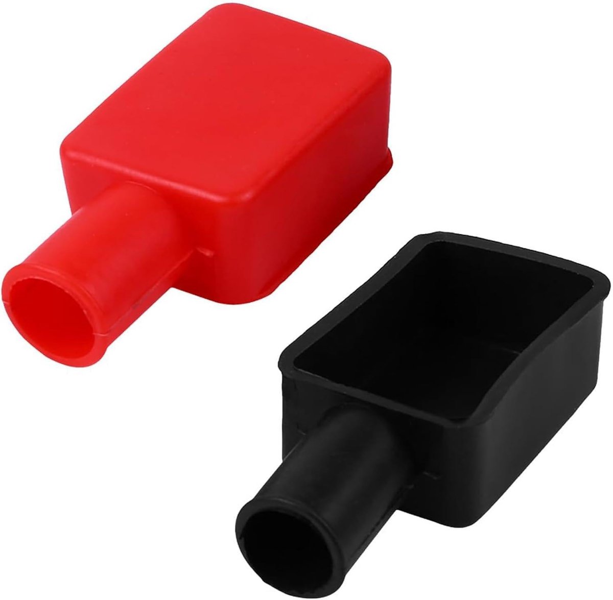 Accupoolbeschermers set - rood en zwart - zachte isolatie - veilig voor voertuigen - ShopVlot