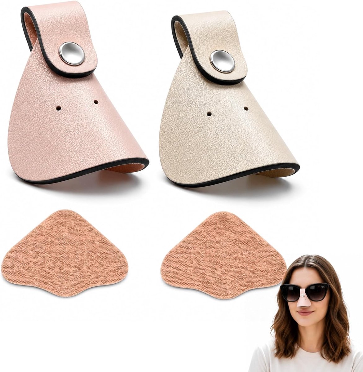 neusbescherming zon 2 stuks - uniseks - abrikoos en roze - effectieve uv-bescherming voor outdoor - ShopVlot