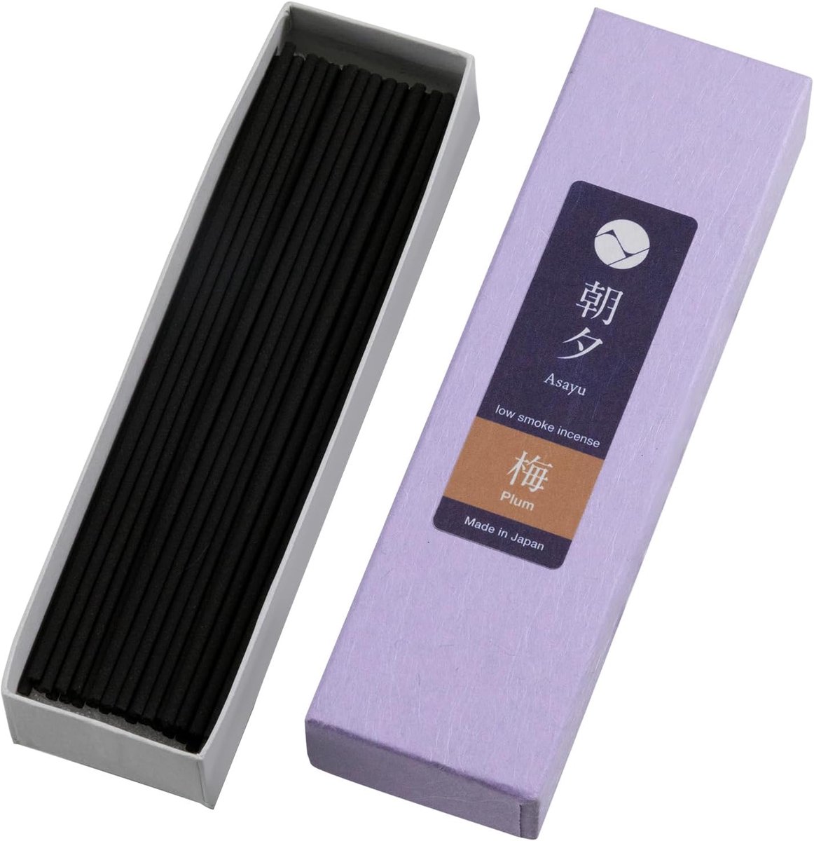 Asayu Japan Premium Incense Sticks with Low Smoke - Plum Blossom Fragrance, approx. 40 pieces (20g) - ShopVlot