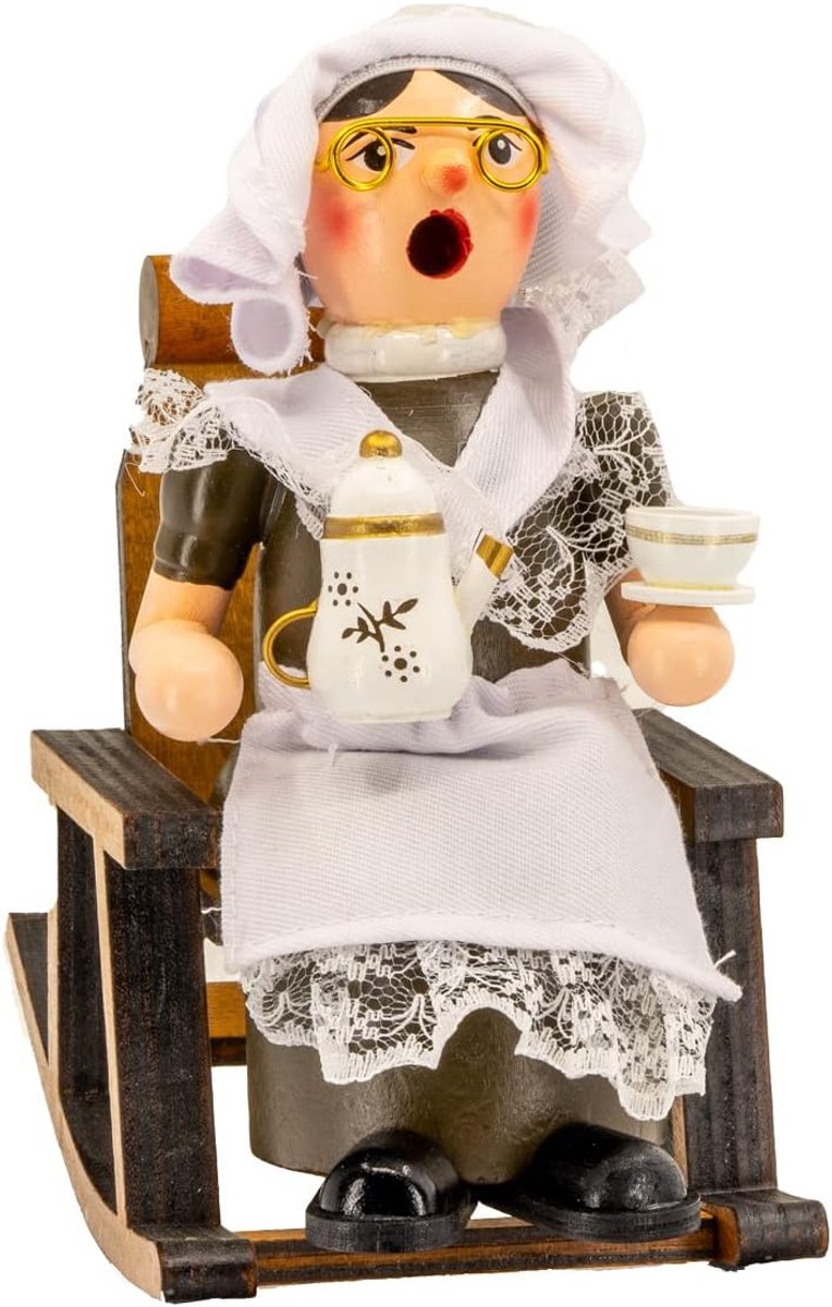 Kaladia - Smoke man/smoke figure made of wood - for smoking candles size M - motif: Smoker male grandmother - ShopVlot