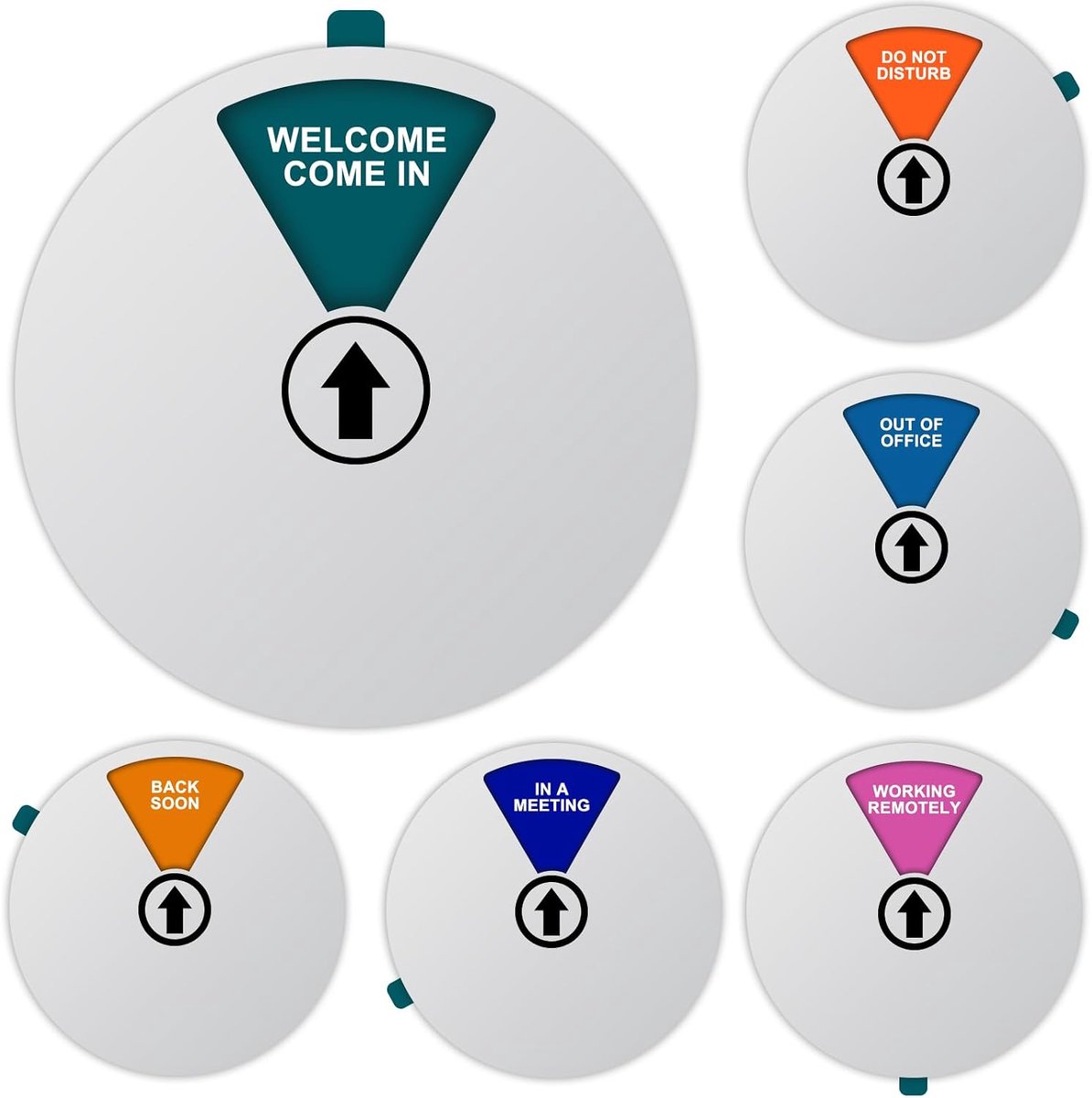 Privacy Signs Indicators 6 Contents Welcome, Do Not Disturb, Back Quickly, In Meeting, Remote Work, Outside the - ShopVlot