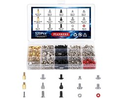 520pcs pc screws set for computer case fans hard drives laptops including SSD and motherboard screws M2 M3 M3.5 spacer - ShopVlot