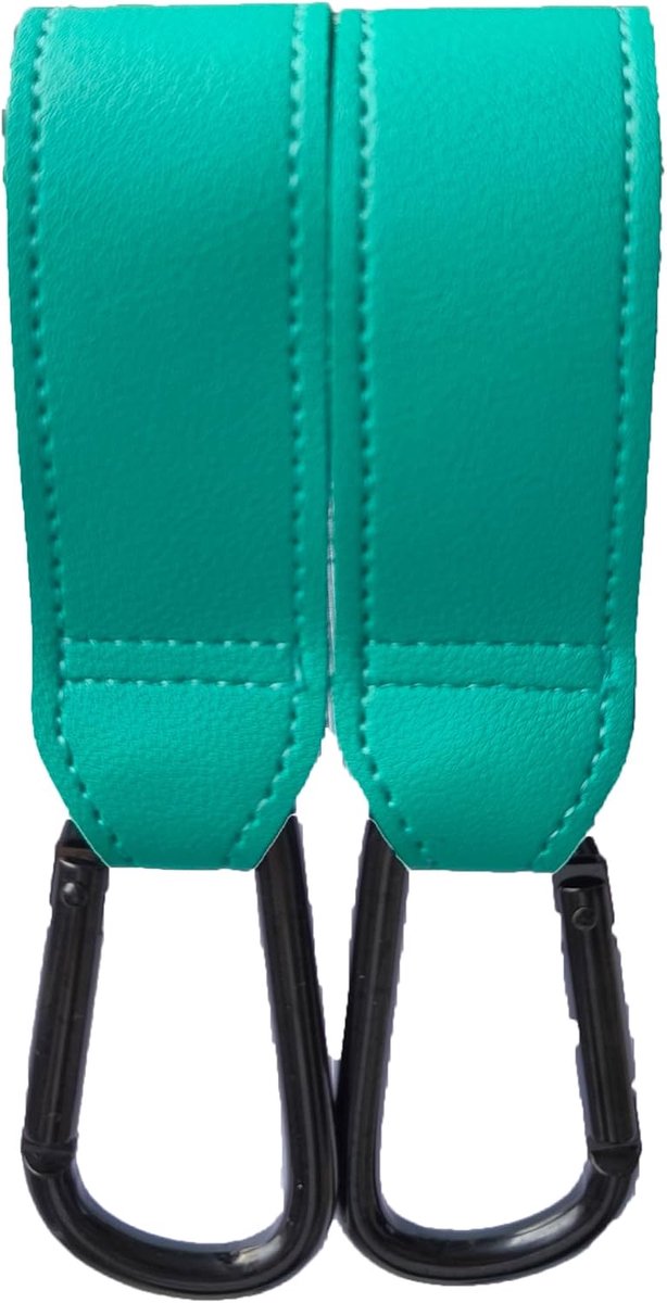 Kadem® Universal Hooks Set of 2 Pushchair Pushchair Bag Hooks Versatile Practical Faux Leather Velcro Fastener Bag - ShopVlot