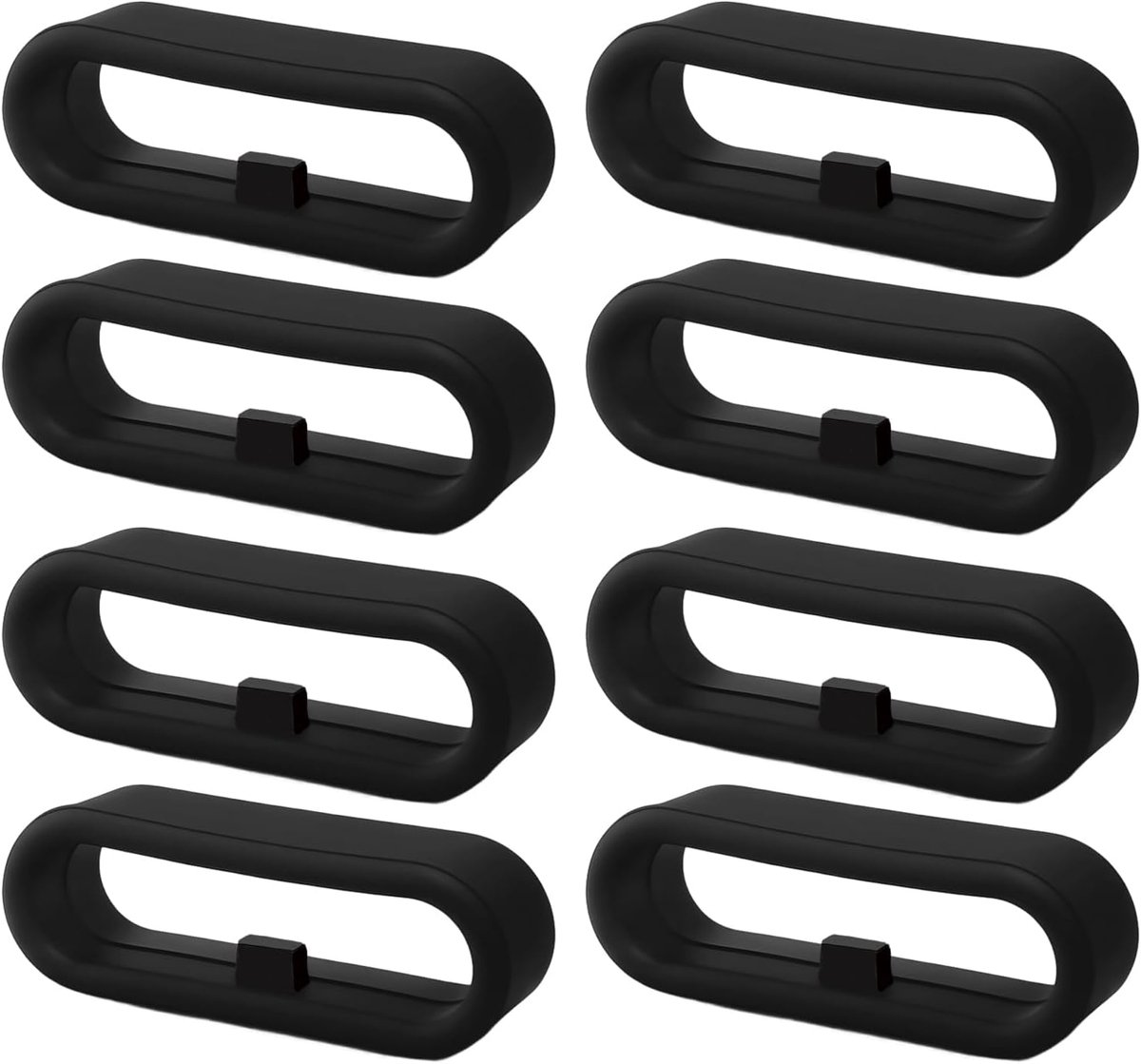 8 stuks siliconen horlogebandlussen, 22 mm rubberen horlogebandringen - ShopVlot