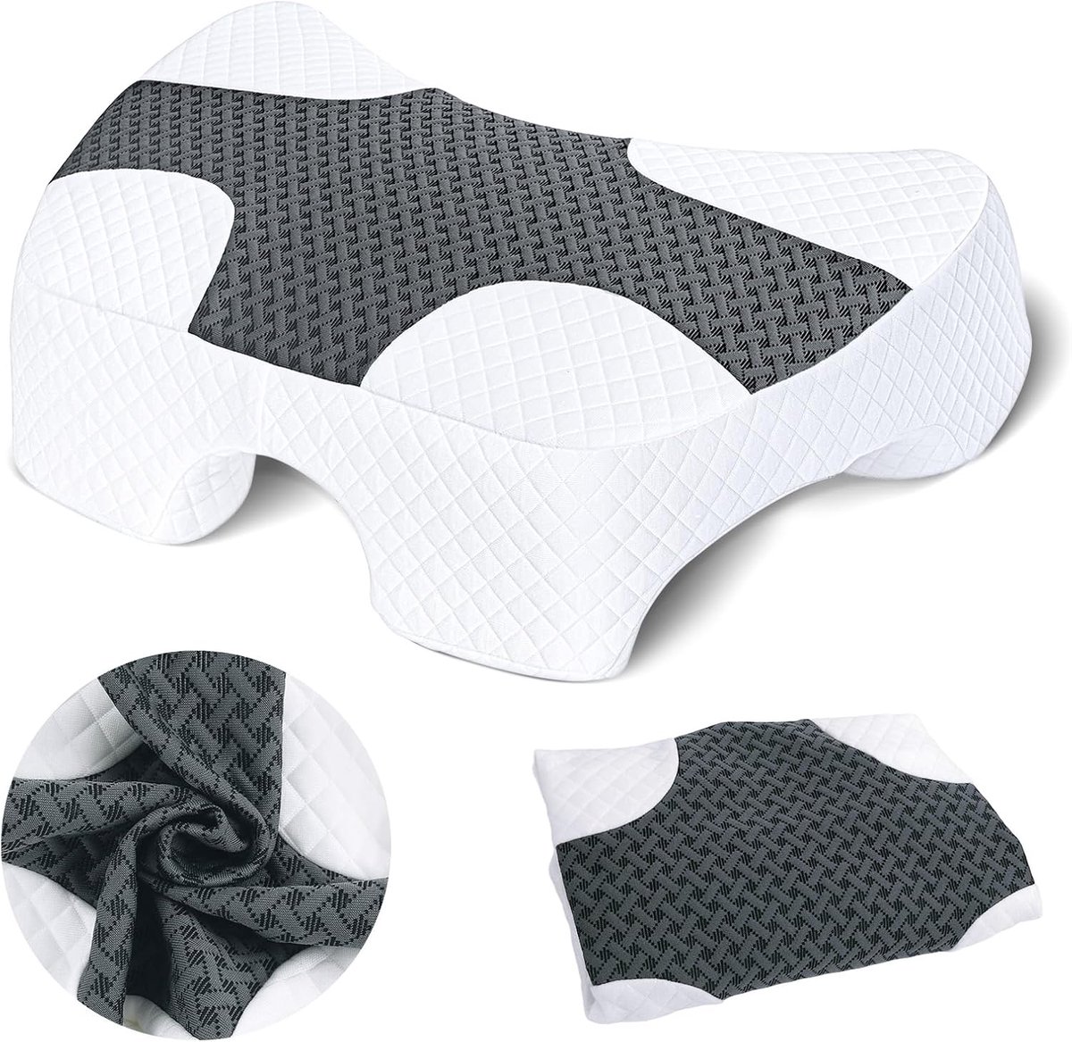 SAHEYER Cushion covers side sleeper pillow with armhole, black - ShopVlot
