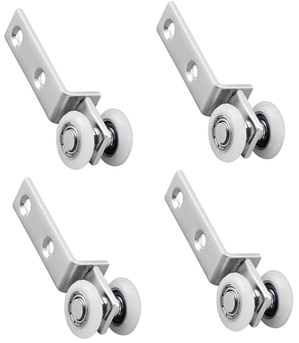 4 Pcs Curtain Roller, 20mm Walker Roller, Silent Rolling Rolls, Sliding Door, Silent Sliding Wheels, Aluminium Alloy - ShopVlot