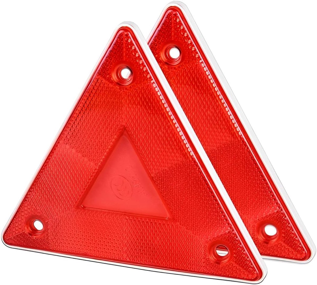 2pcs Standard Reflector for Rear Trailers, Triangle Reflector Right Left, Rear Light Pendant Triangle Hole Spacing - ShopVlot