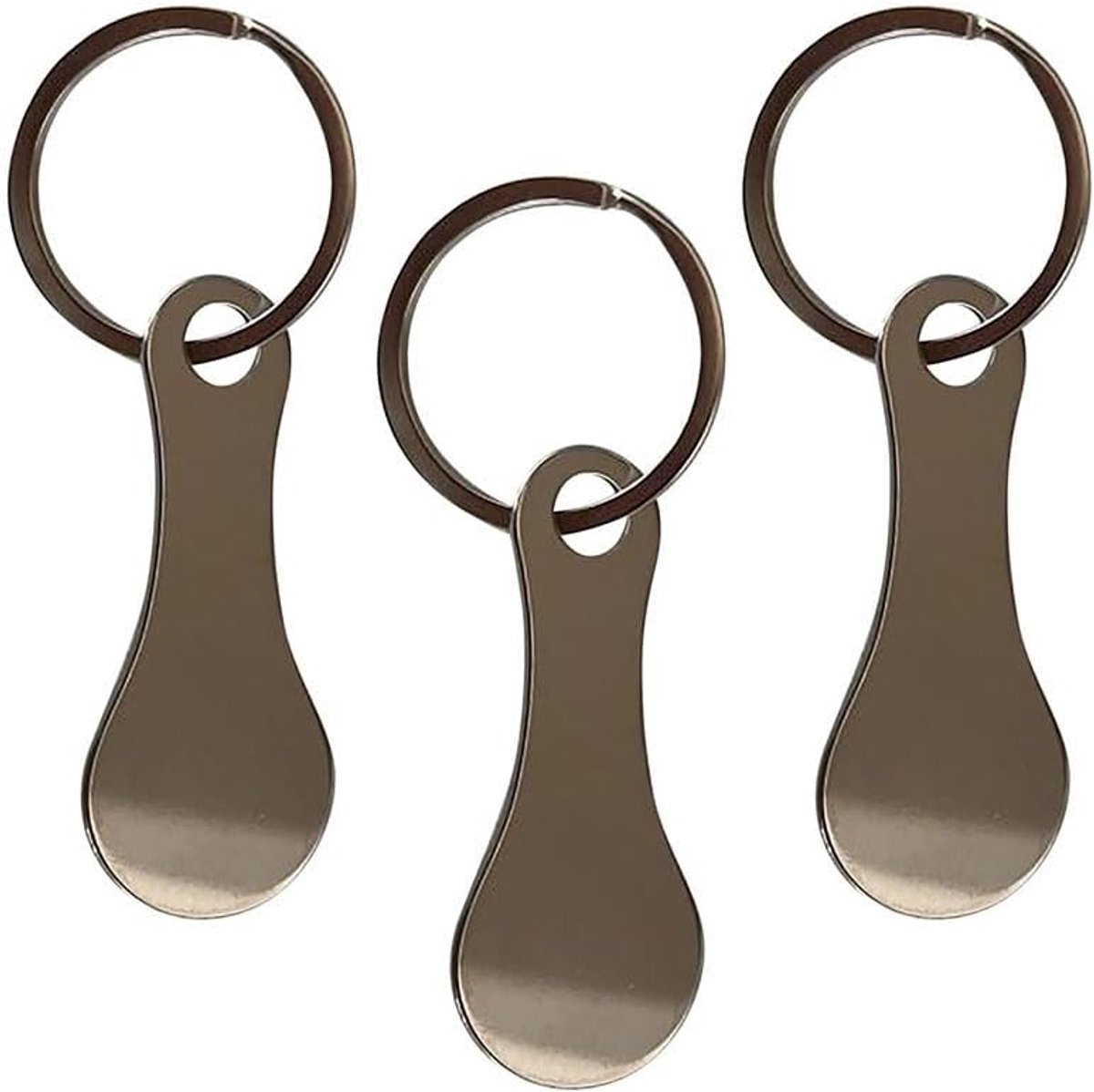 shopping cart unlocker,3pcs stainless steel shopping cart chip keychain,removable shopping cart chip,trolley token - ShopVlot