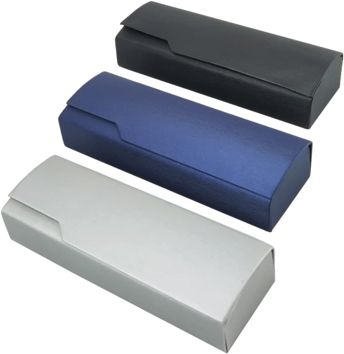 Glasses Case Set - 3 Pieces Hard Case with Magnetic Closure, Portable Box with Hard Shell Leather Design for Most - ShopVlot
