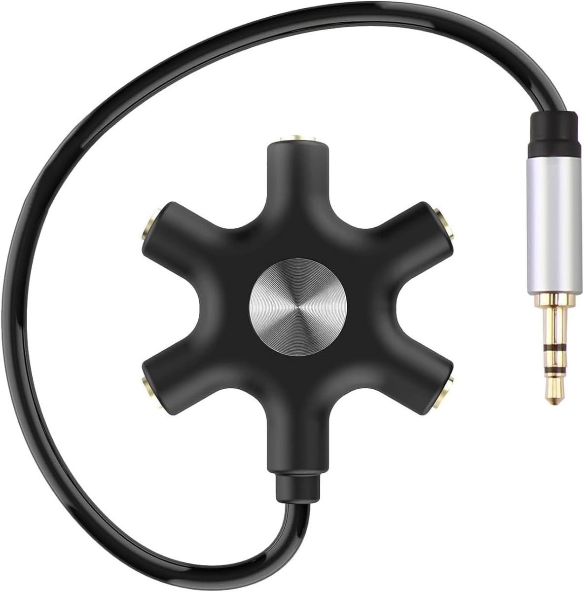 5 Jack Multi Headphones, Audio Splitter, Headphone Divider with 3.5 mm Jack to Connect Up to Five Classroom Devices - ShopVlot