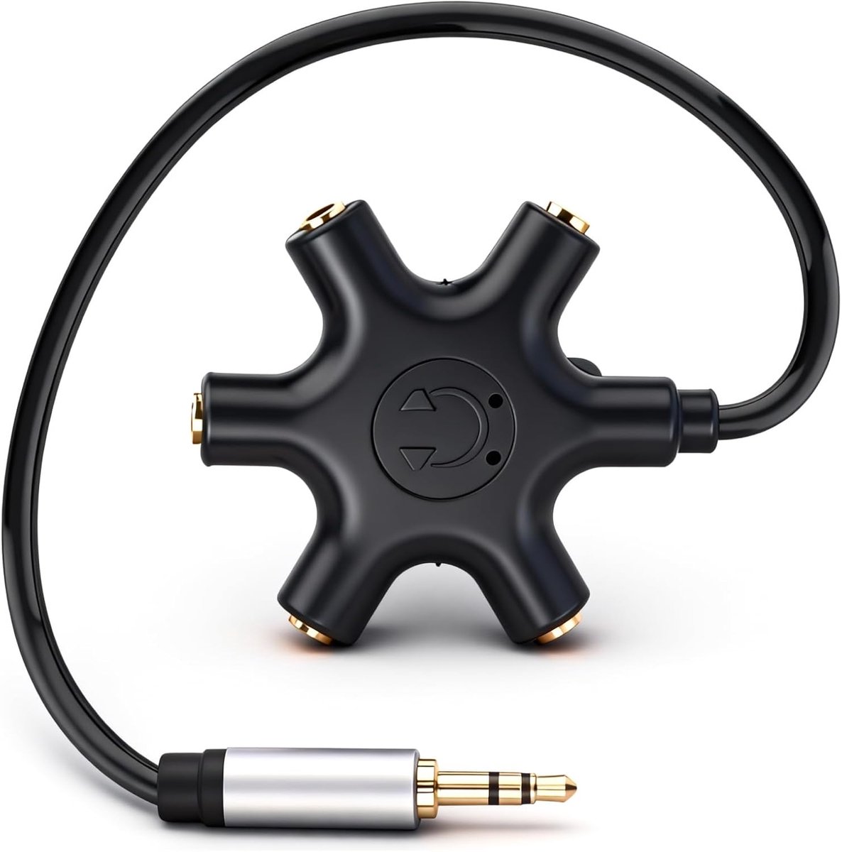 Audio splitter 5-jack - 3,5mm audioverdeler - deel audio met 5 apparaten - ideaal voor groepen - ShopVlot