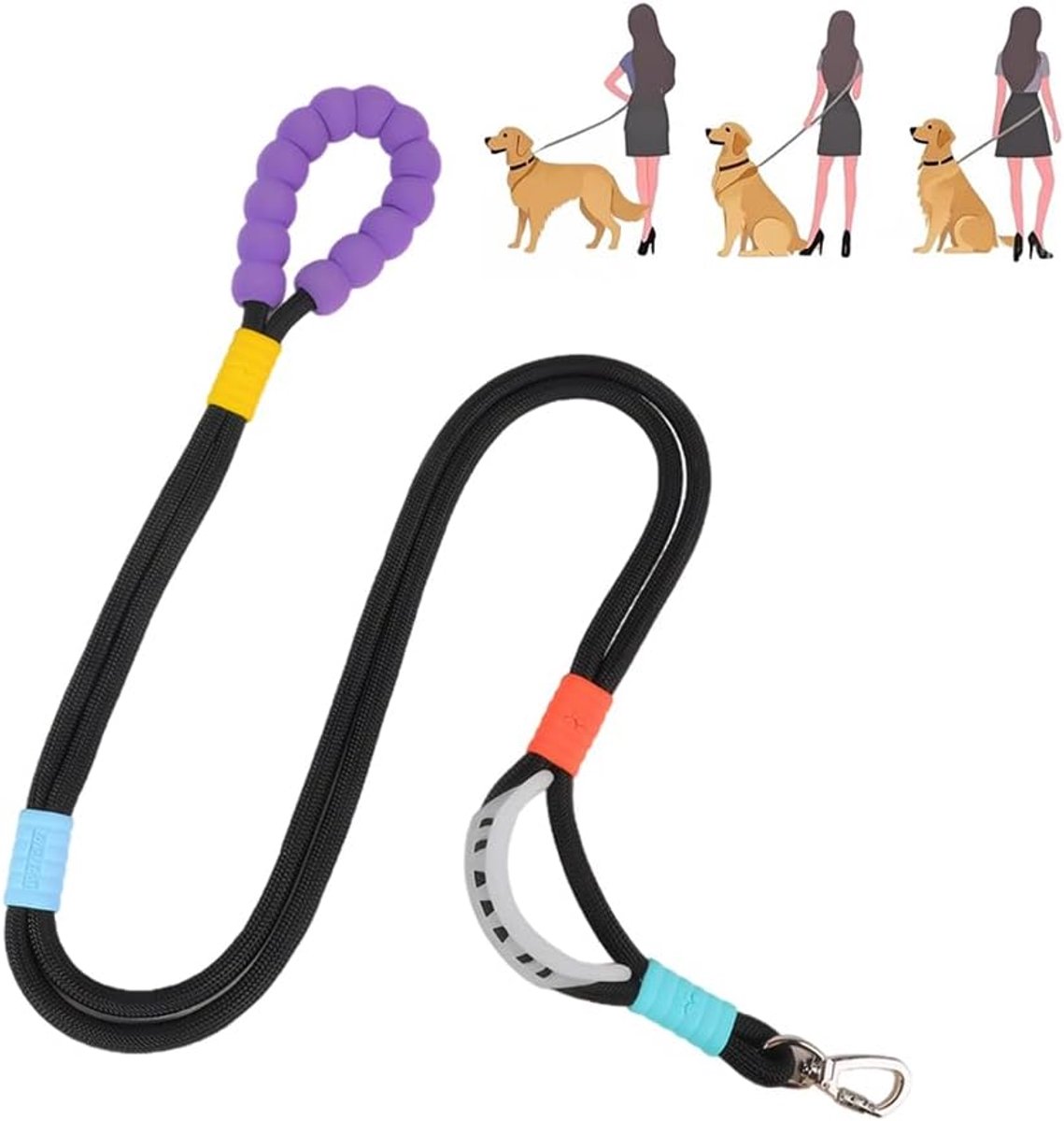 Hondenriem Trainingslijn - Reflecterend - Slip Lead - Voor controle tijdens wandelen - ShopVlot