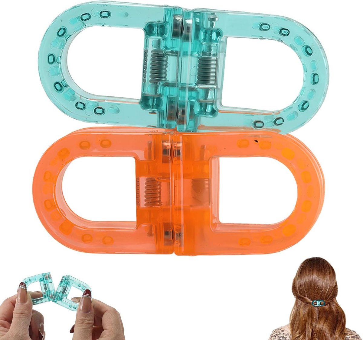 Haarklemmen 2 stuks - sterke magnetische stylingclips - kinkvrije sectieclips - ShopVlot