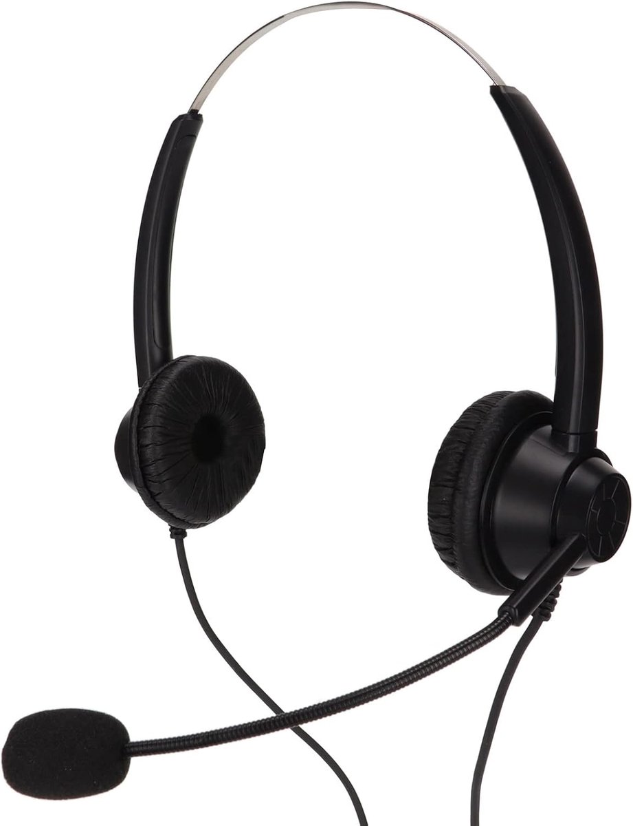 Callcenter headset met HD microfoon - Bedraad stereo - 2.5mm aansluiting - Comfortabel voor langdurig gebruik - ShopVlot