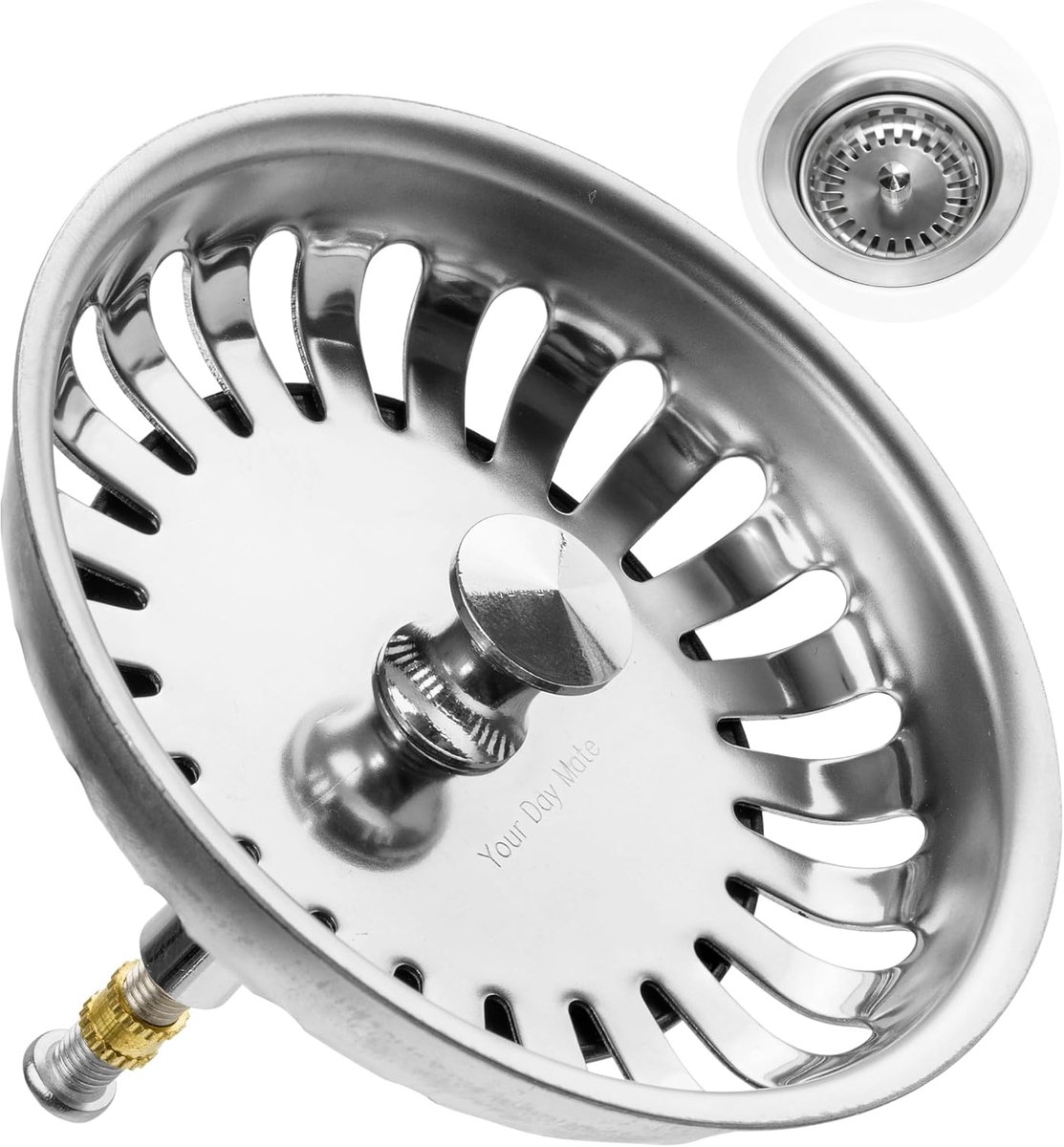 Afvoerstopper 82 mm - Vervangbaar voor Blanco 125555 - Eccentrische pin 27-57 mm - Geschikt voor 3.5 inch afvoeren - ShopVlot