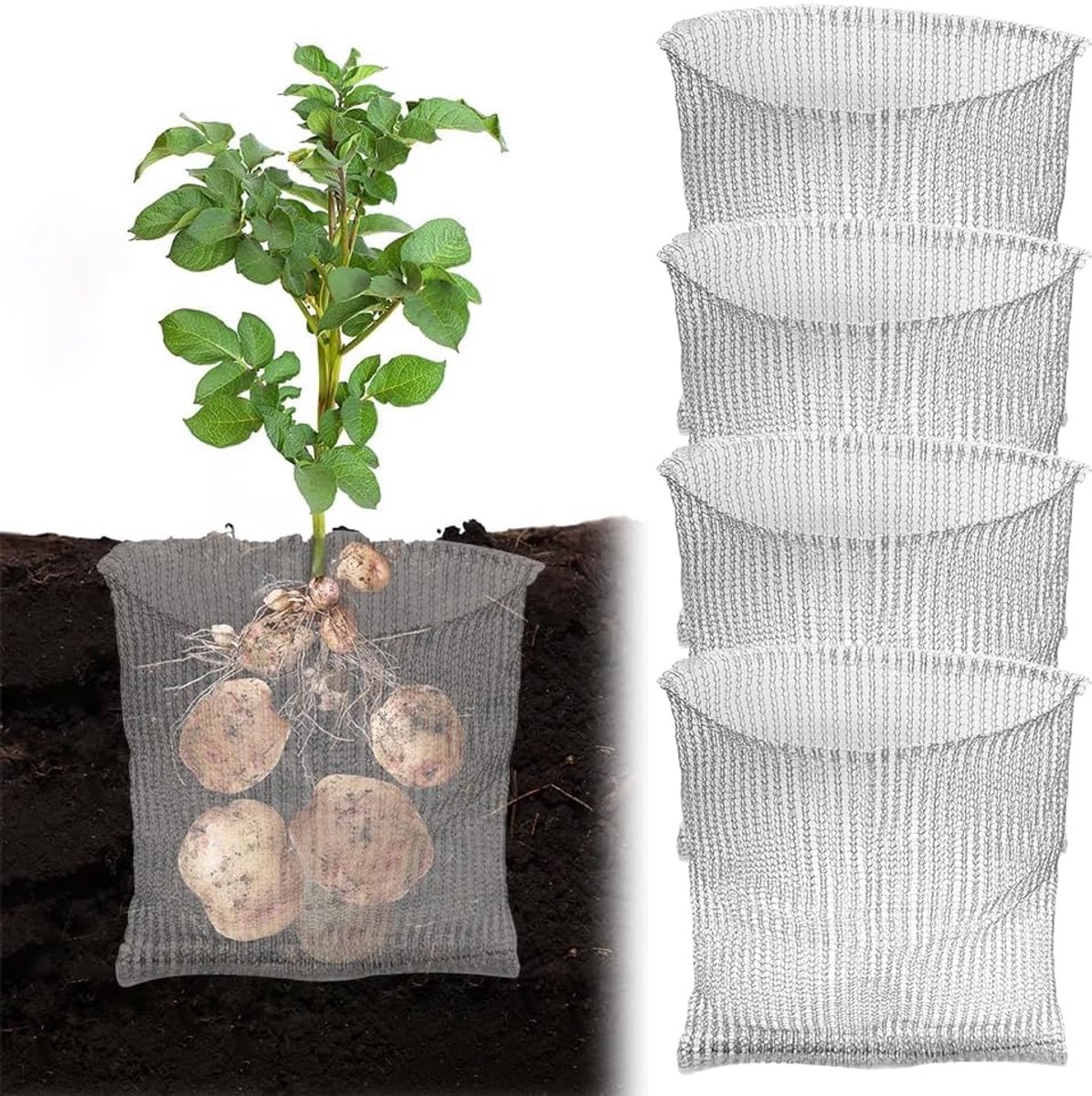 Wortelbescherming 35 x 35 cm - Roestvrij staal - Woelmuismand - Effectieve bescherming voor planten - ShopVlot