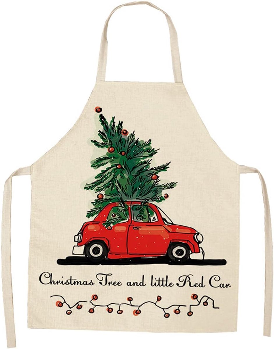 Keukenschort Kerstman - Grappig ontwerp - Perfect voor koken - Ideaal kerstcadeau - ShopVlot