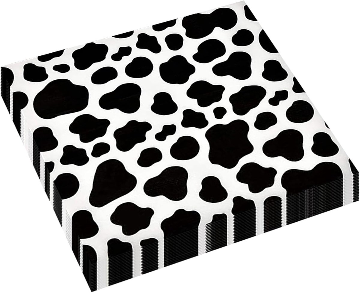 Papieren Servetten - Koeienprint - 20 Stuks - Perfect voor Jungle Themaparty - ShopVlot