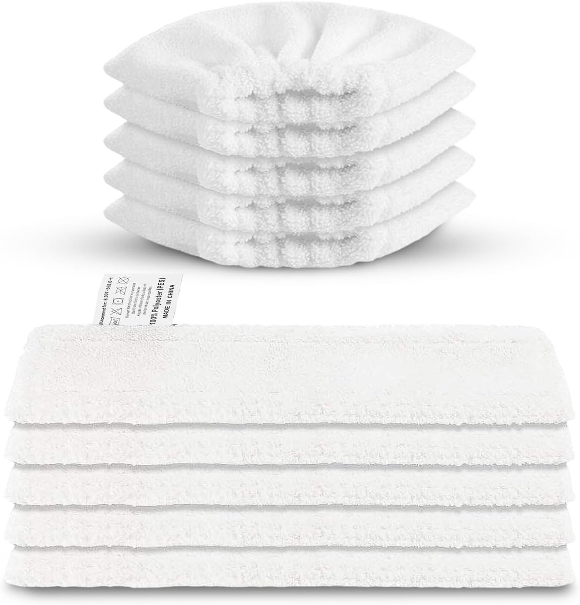 Microvezeldoeken set 10 stuks - 5 vloernozzels + 5 handnozzels - wasbare accessoires - ShopVlot