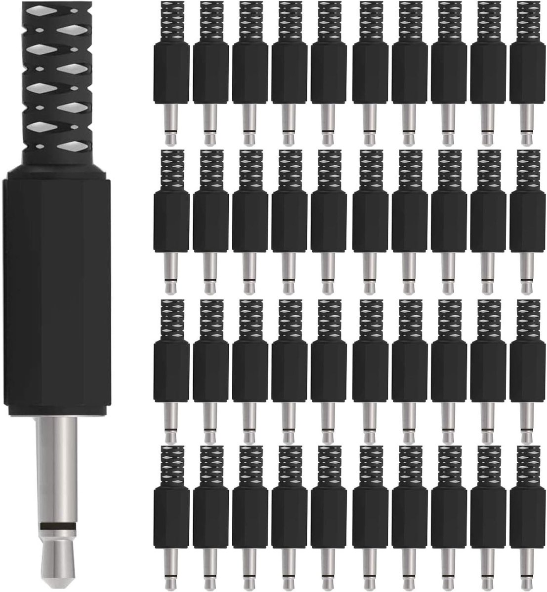 3.5mm Mono Male Plug - Solder Type - 40-Pack - Geschikt voor DIY Audio - ShopVlot
