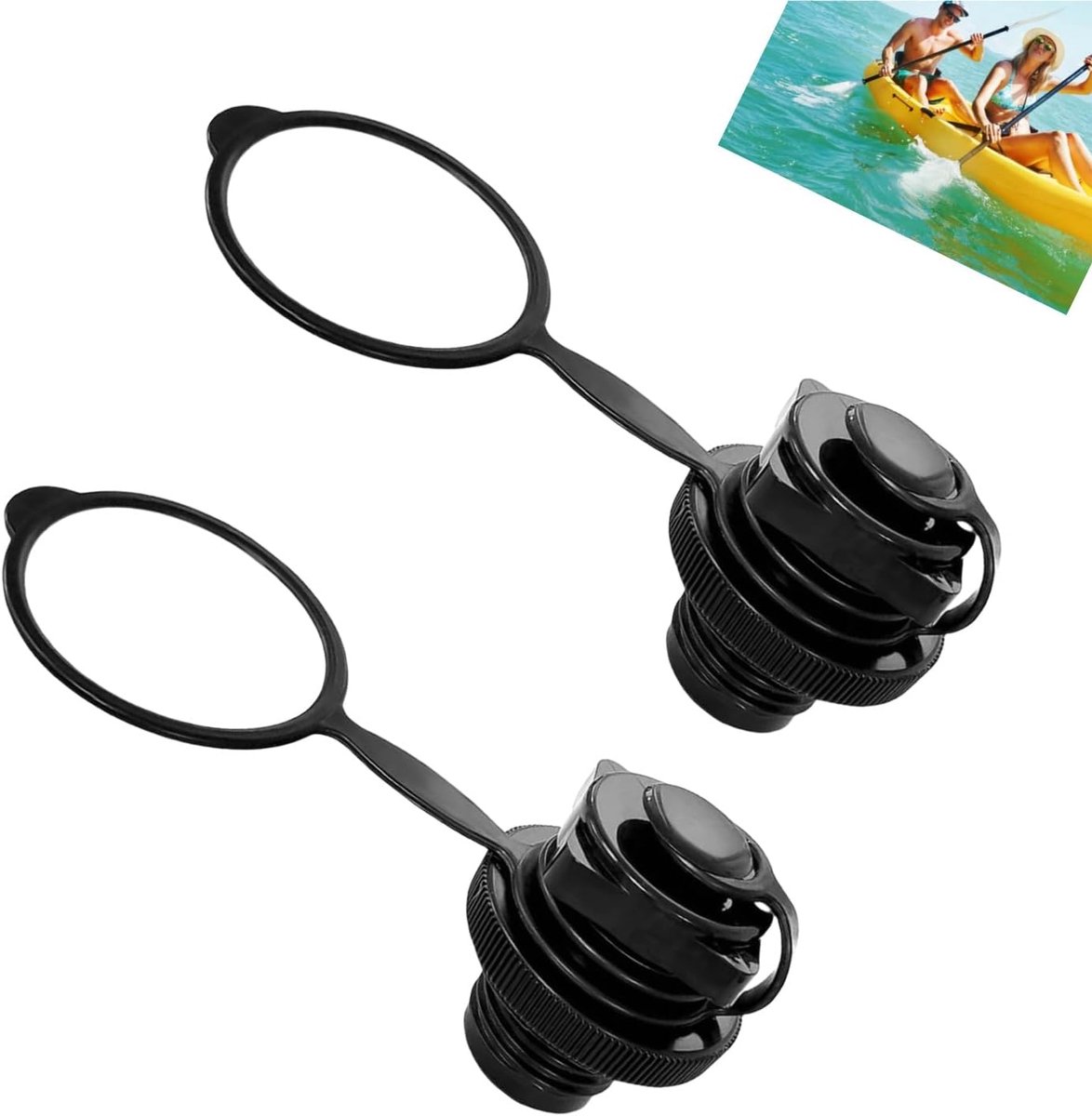 Inflatable Boat Valve, 2 Pieces Kayak Valve, Inflatable Air Valve, Valve Replacement 22 mm, for Fishing Boats - ShopVlot