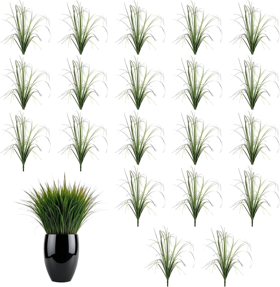 20 bundels kunstplanten voor buiten, 30 cm, kunstgras, uv-bestendig, kunstgras voor buiten, weerbestendig, kunstgras - ShopVlot