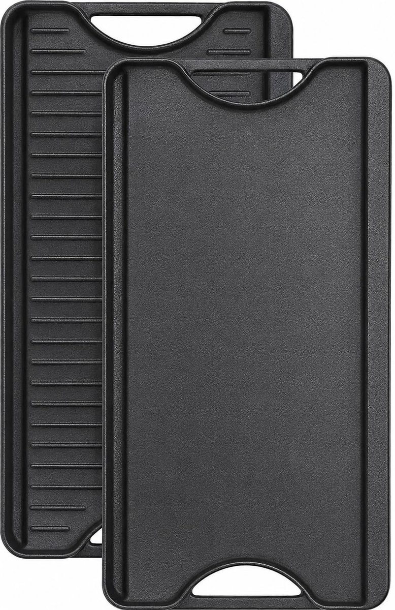 Denmay cast iron grill plate for gas stove, 20" x 10" Pre-seasoned Reversible Grill & Grill Pan 2-in-1 Combination - ShopVlot