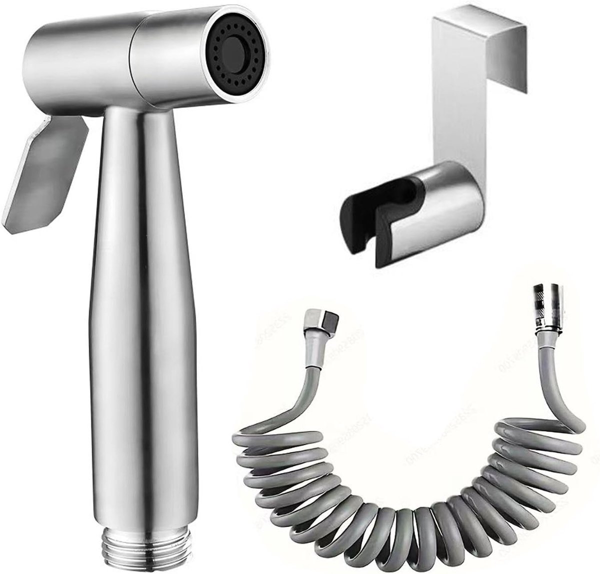 3 Piece Stainless Steel Toilet Shower Head Set, Hand Shower, Toilet Flush Device, Shower Head (Including Shower Head - ShopVlot