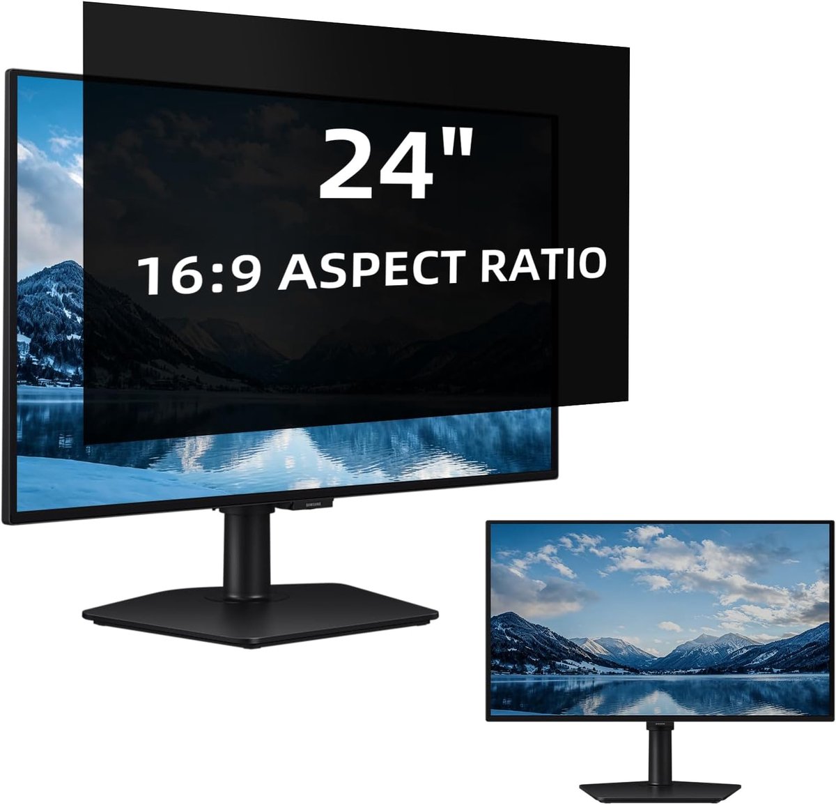 24-inch computer privacybescherming voor 16:9 breedbeeldscherm - anti-schittering/anti-blauw licht/afneembaar - ShopVlot