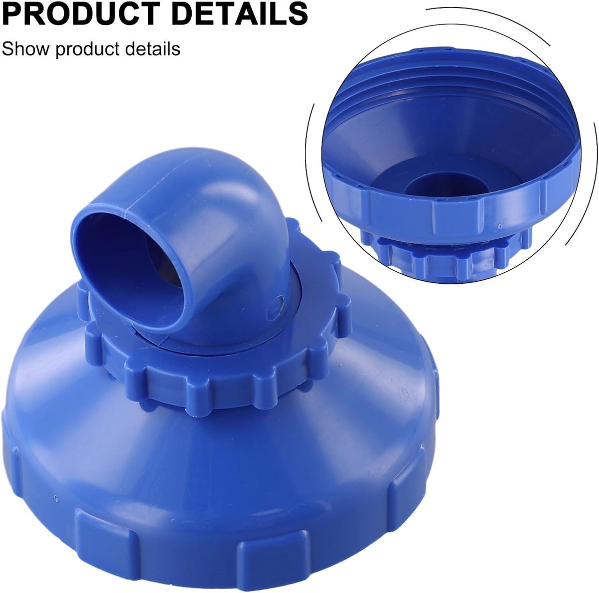 Pool inlet nozzle, 360° rotatable, diameter 32/38 mm, for Intex accessories for pool drains, pool inlet nozzle - ShopVlot