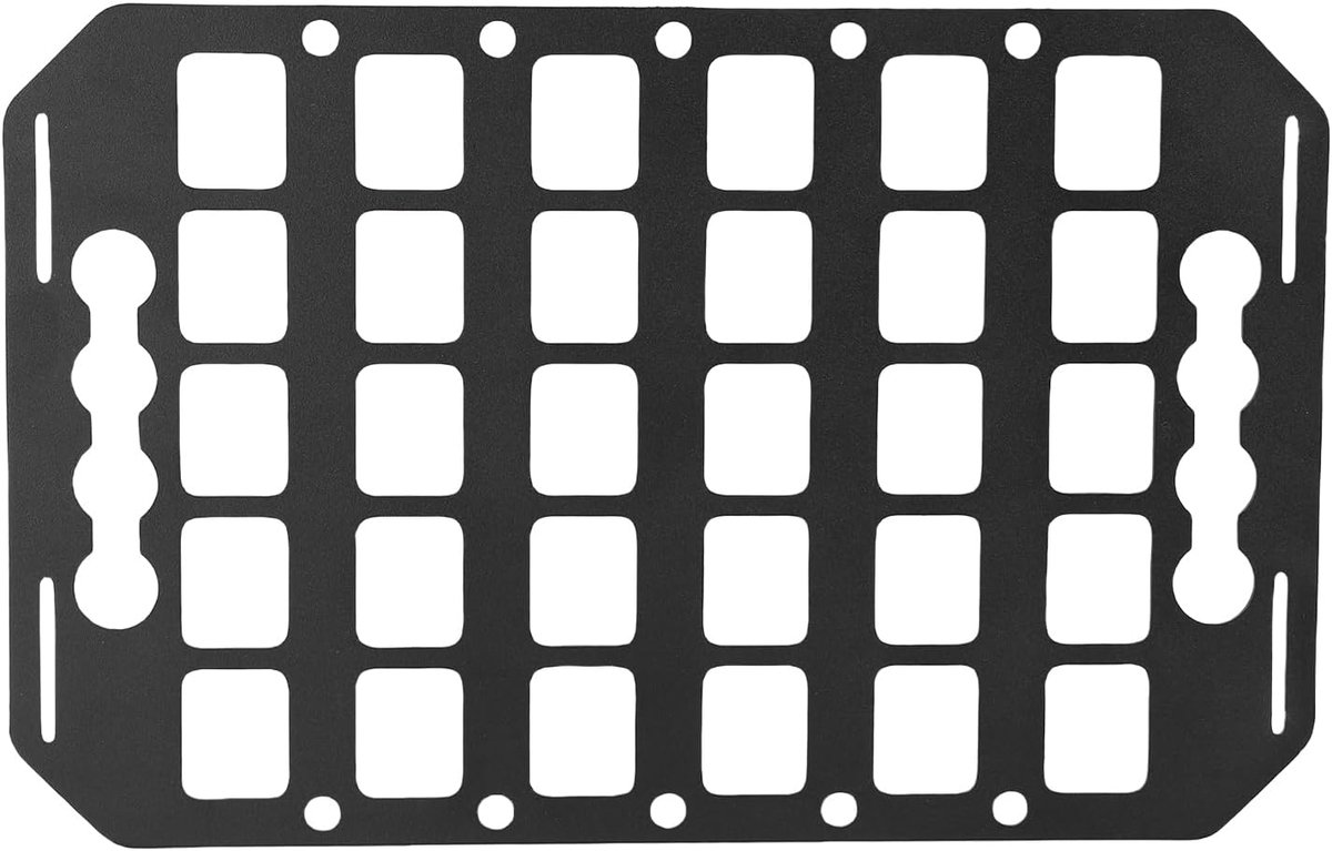 Modular Storage Panel for Cars, Molle Panel Rack for Trucks Aluminum L Track Molle Panel Organizer Black Truck Bed - ShopVlot