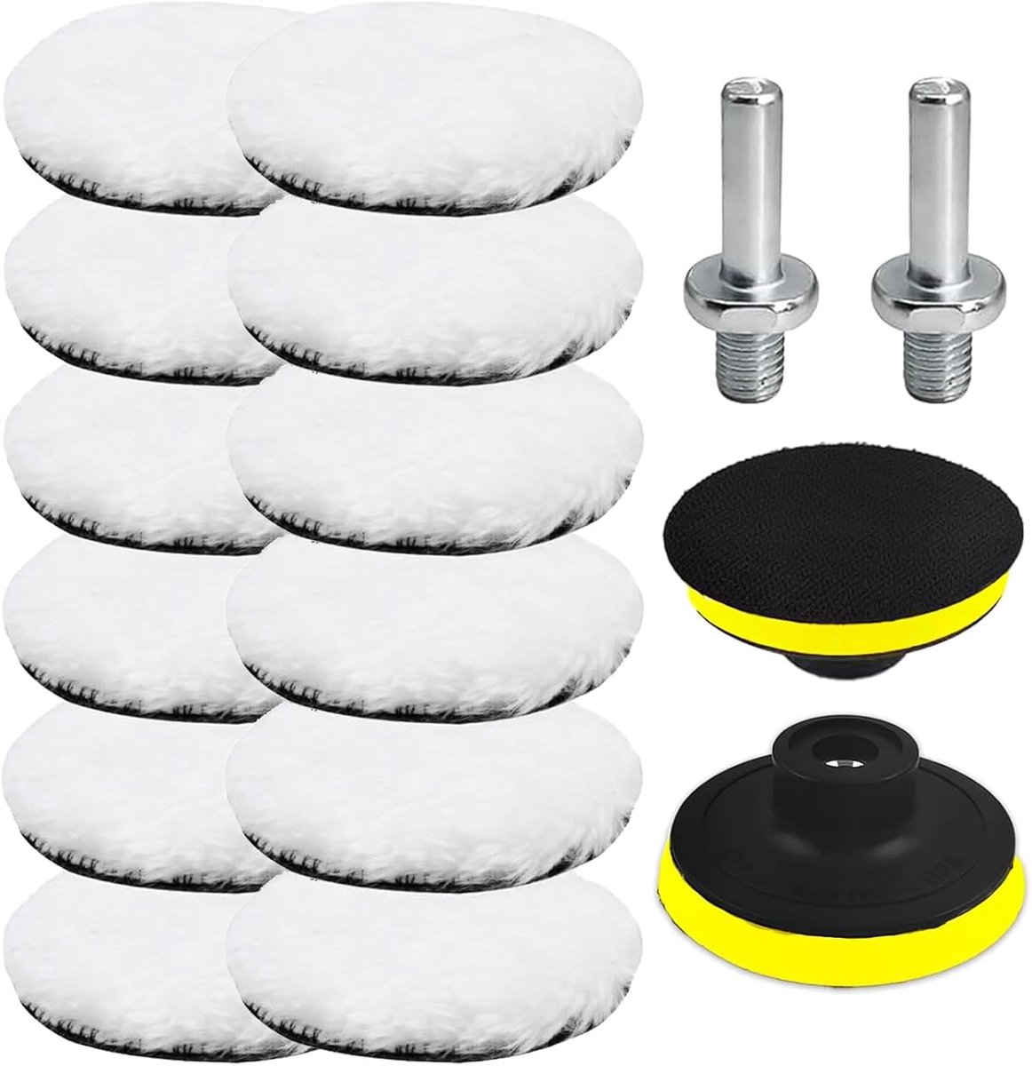 Pack of 16 80 mm Polishing Attachment, Duoleimi Polishing Set with M10 Adaptor - ShopVlot