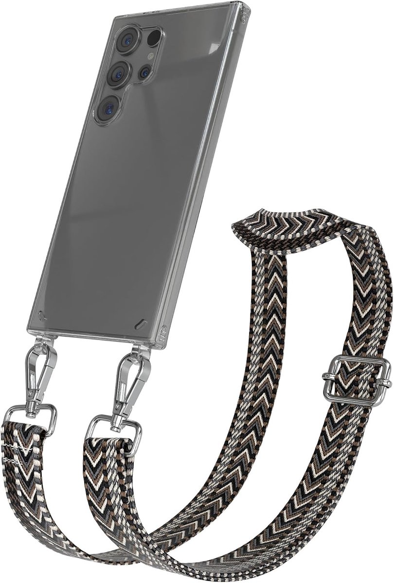 EAZY CASE - Adjustable crossbody chain for mobile phones, Compatible with Galaxy S24 Ultra Silicone Case with Shoulder - ShopVlot