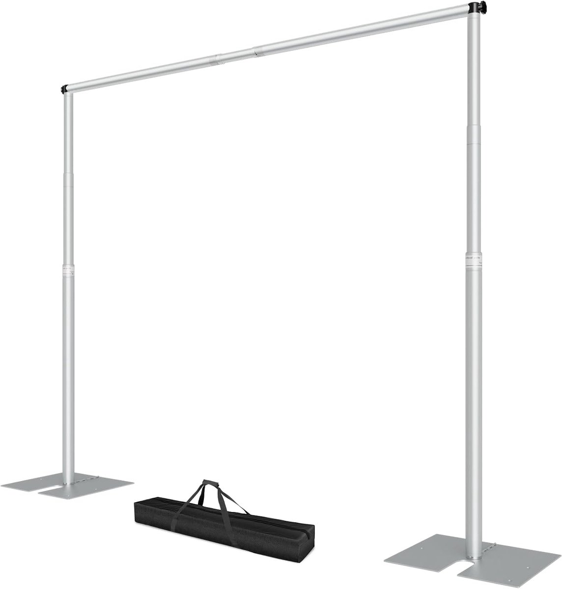 EMART Photo Background Stand Silver 2.6x3m Heavy Duty Standard Pedestal - ShopVlot