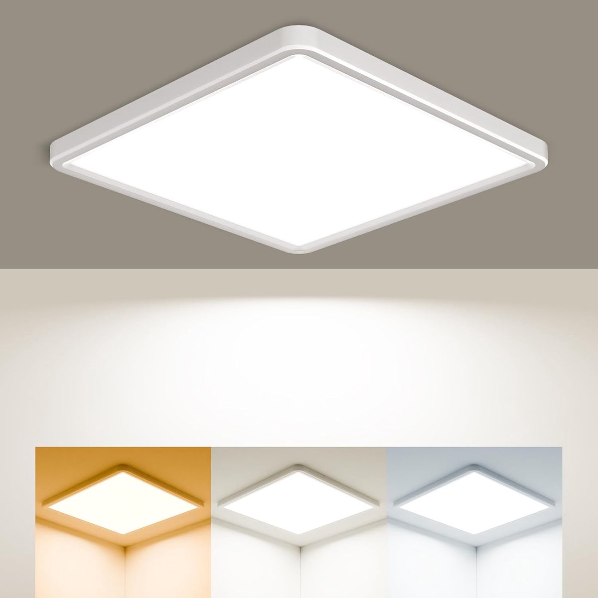 slochi Indoor Motion Sensor Light LED Ceiling Light with Motion Sensor, Slim Ceiling Light with Motion Sensor, Balcony - ShopVlot