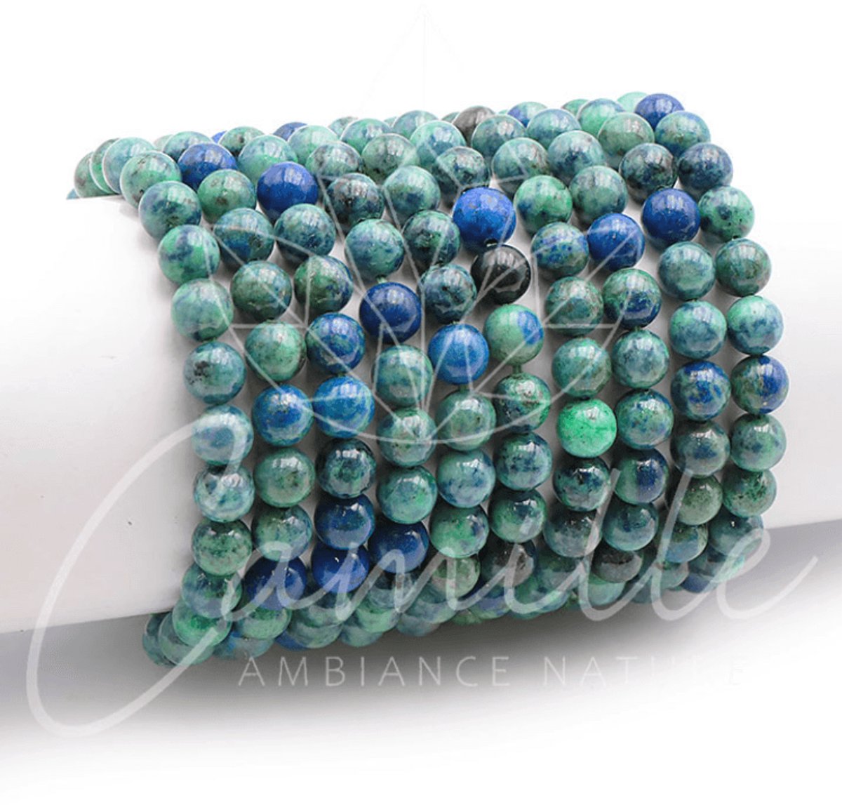 Edelsteen Armband met Azuriet-Malachiet 8 mm