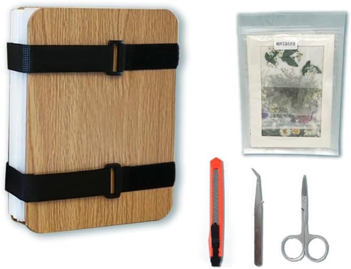 SnelShoppen - Bloemperskit voor gedroogde bloemen - Houten plantenpers voor ambachten - 15 x 19,8 cm - Ideaal voor DIY bloemstukken, bladwijzers en de