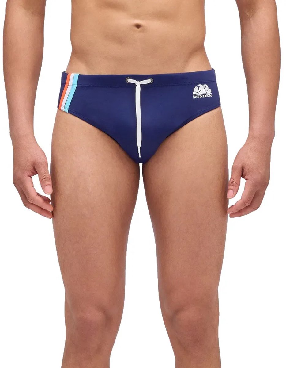 Sundek Tricolour Detail Zwemslip Blauw S Man