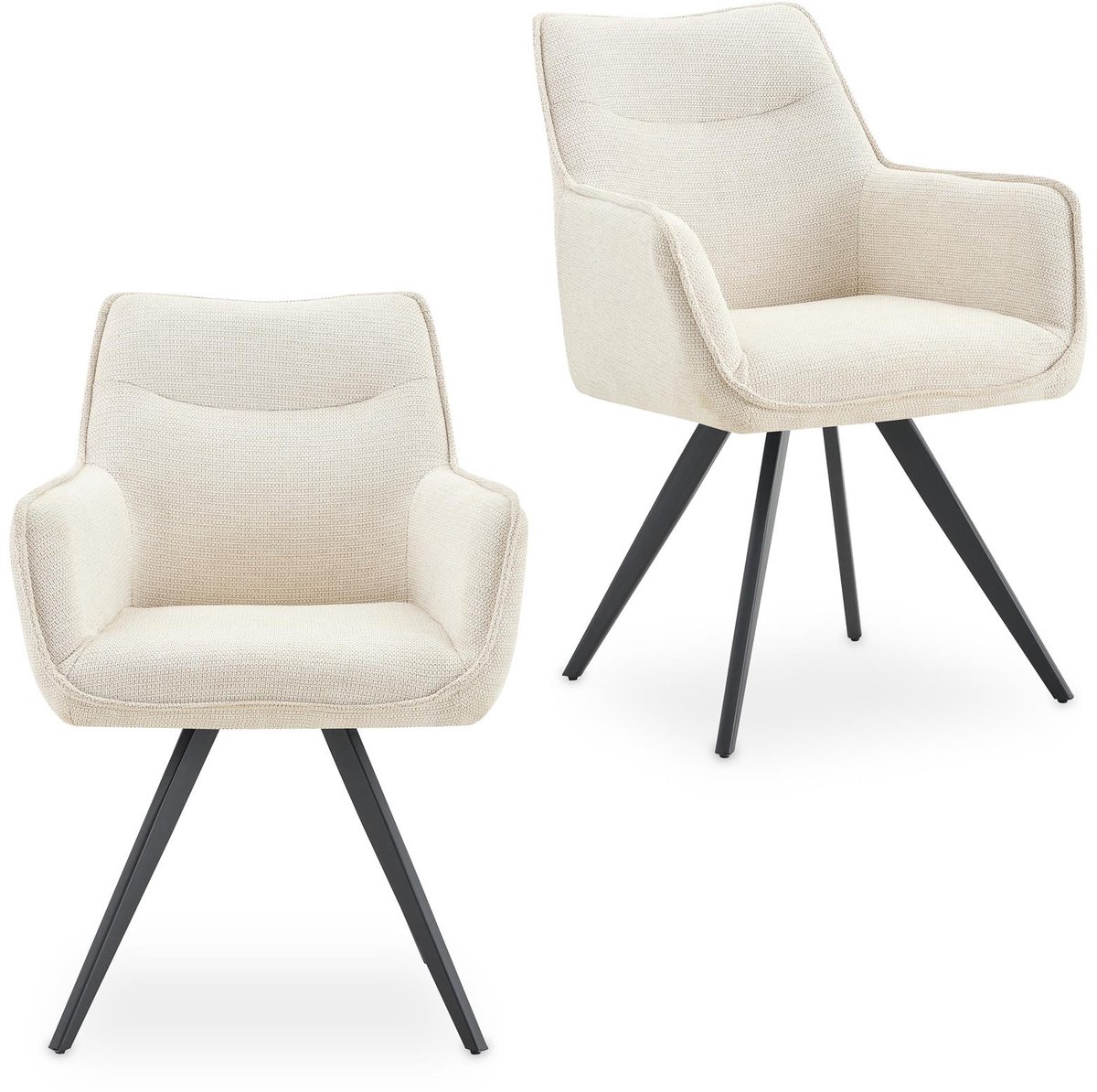 Eetkamerstoelen VENICE, set van 2 – beige