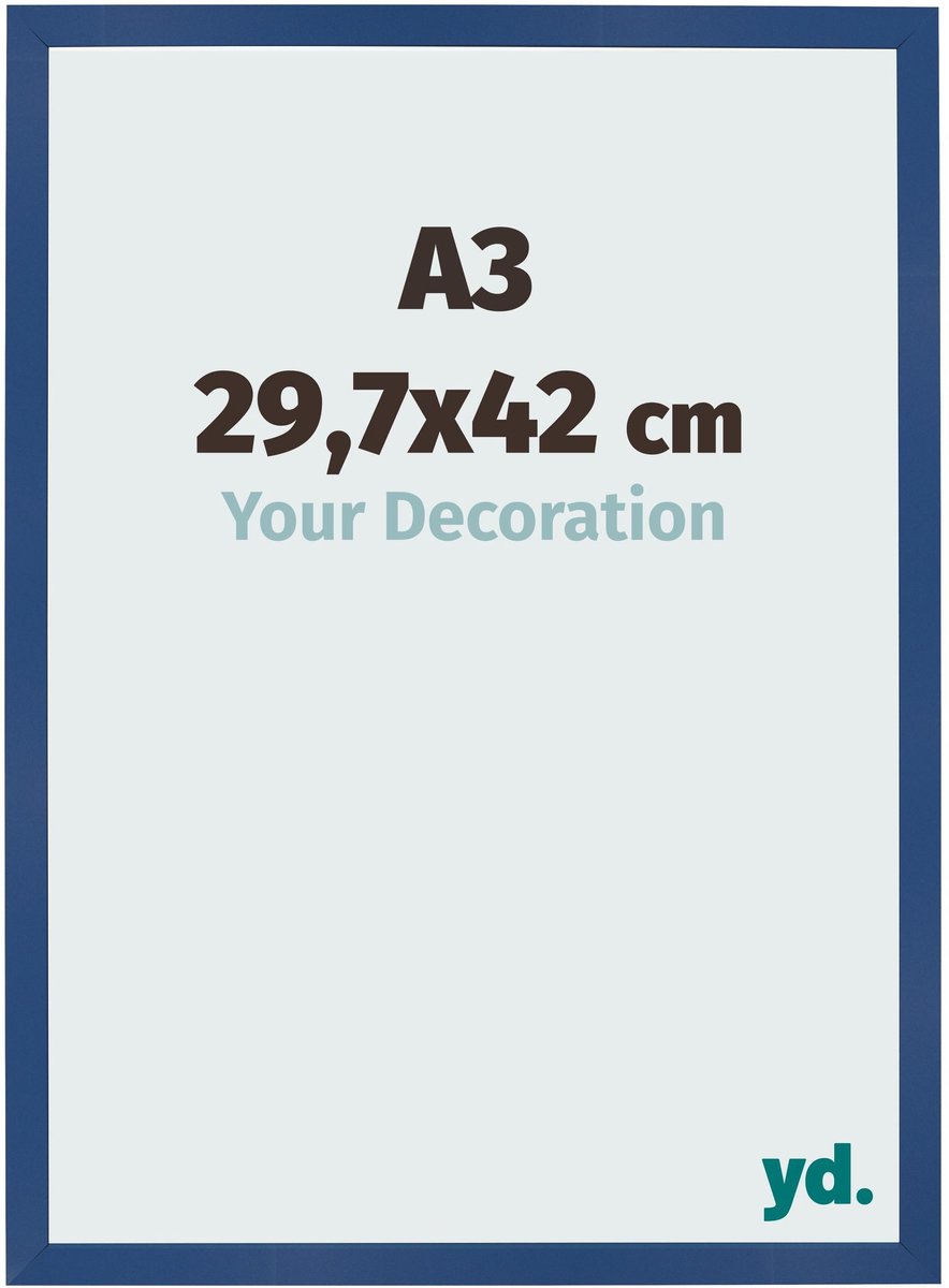 Your Decoration - Fotolijst A3 29,7x42 cm - MDF - Donkerblauw - Bologna